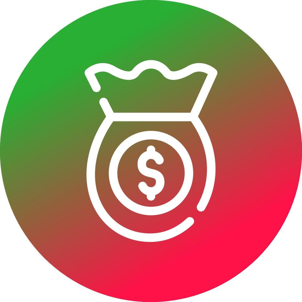 Money Bag Creative Icon Design vector