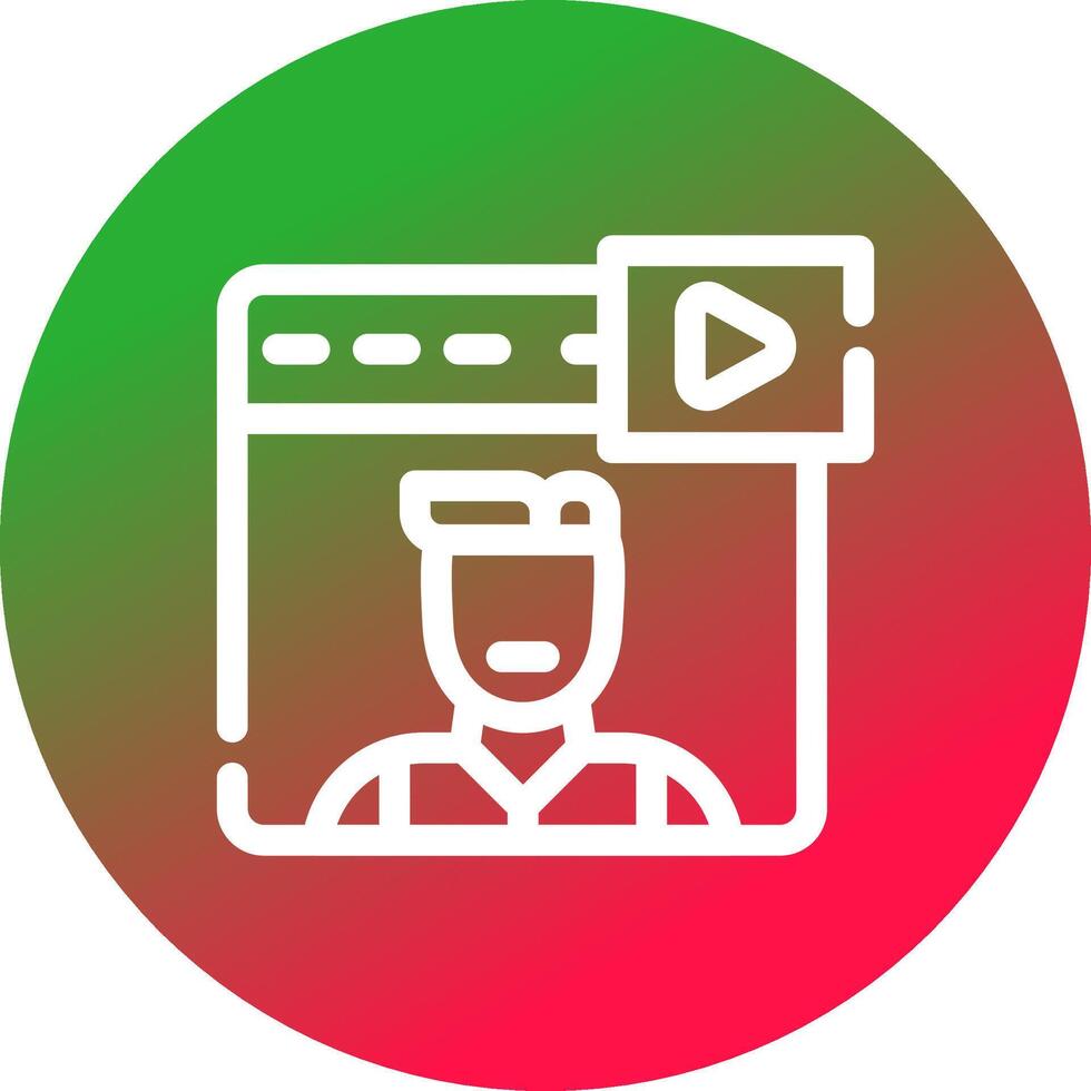 Youtuber Creative Icon Design vector