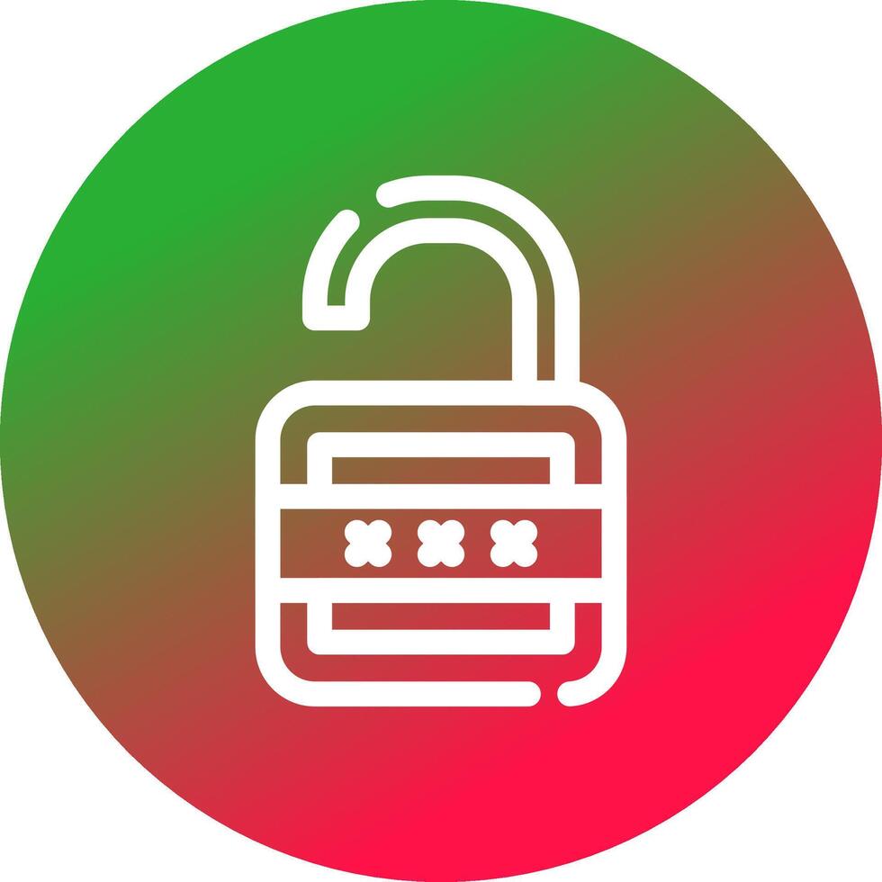 Lock Open Creative Icon Design vector