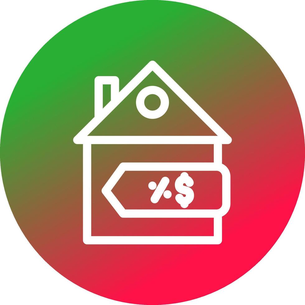 House Sale Creative Icon Design vector