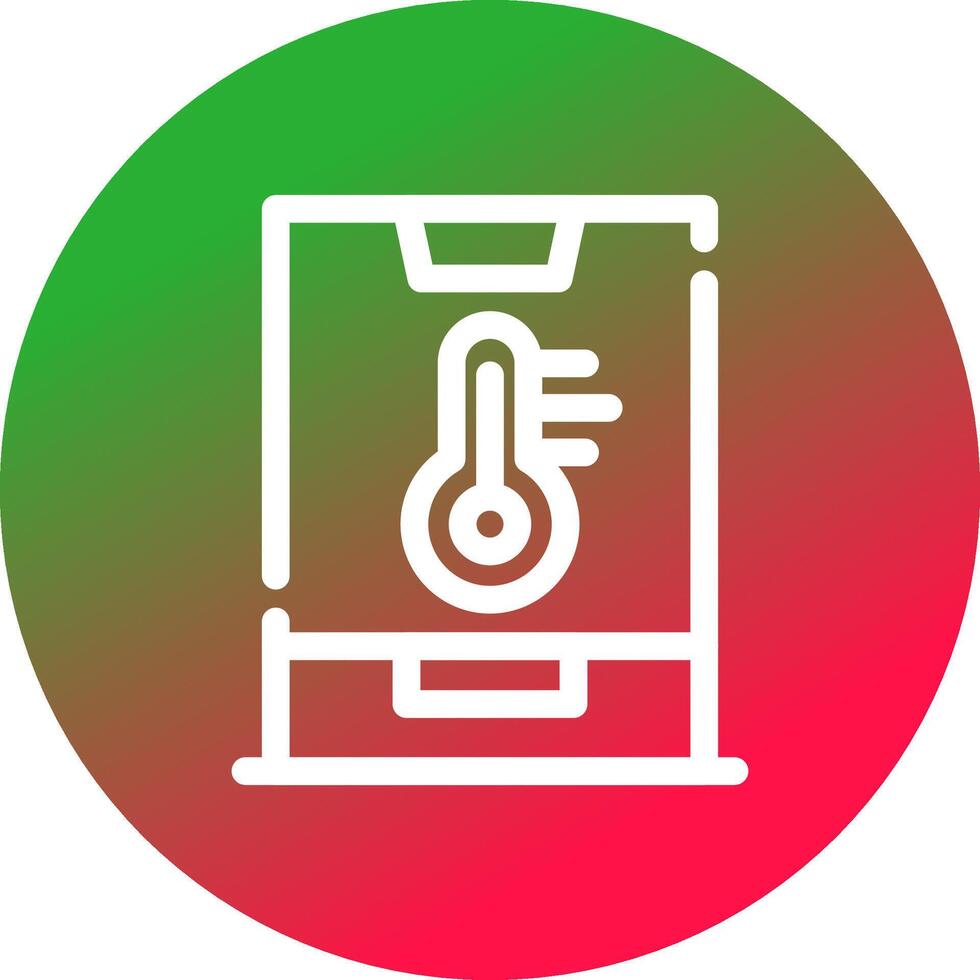 Smart Temperature Creative Icon Design vector