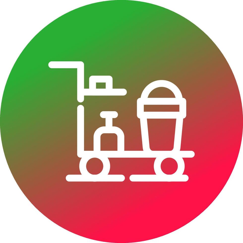 Cleaning Cart Creative Icon Design vector