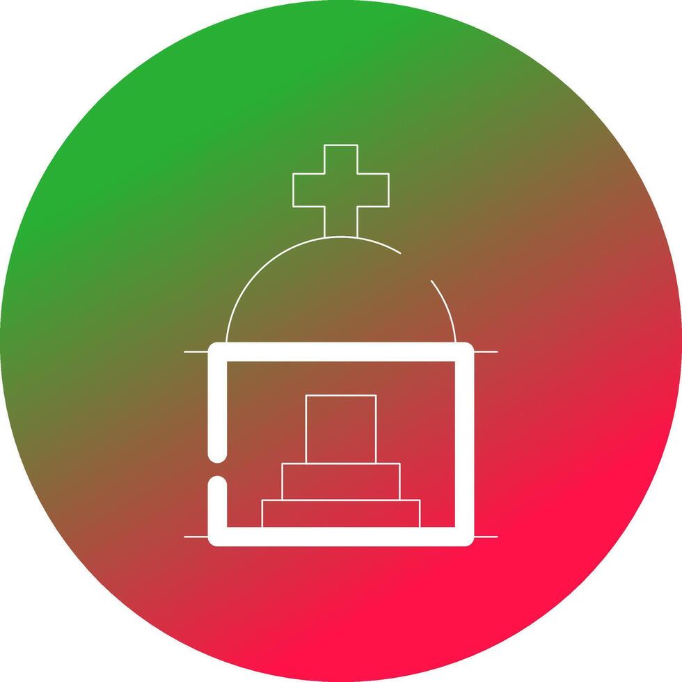 Mausoleum Creative Icon Design vector