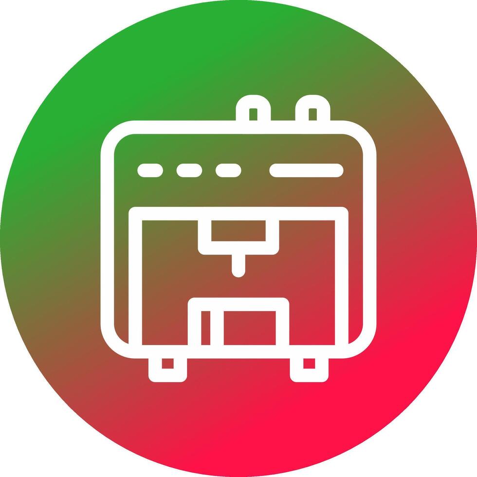 3D Printer Creative Icon Design vector