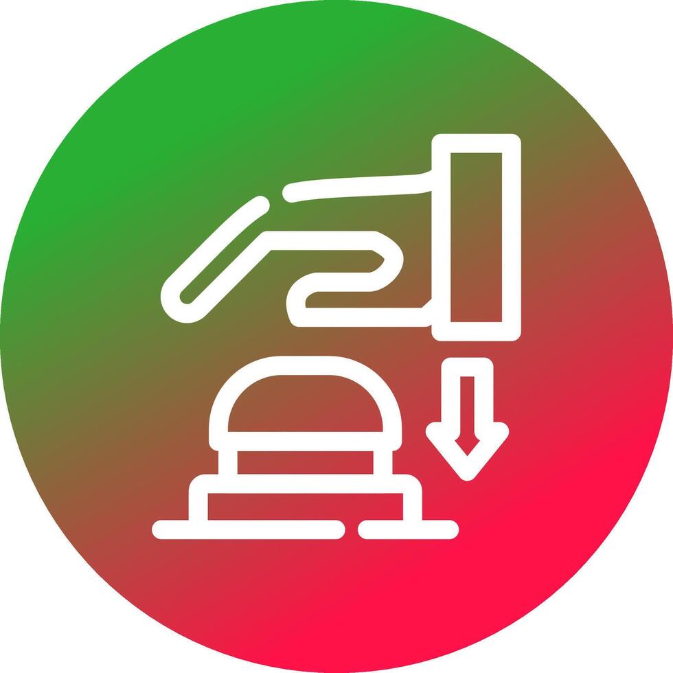 Emergency Button Creative Icon Design vector