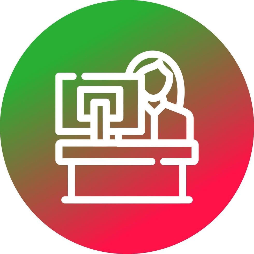 Receptionist Creative Icon Design vector