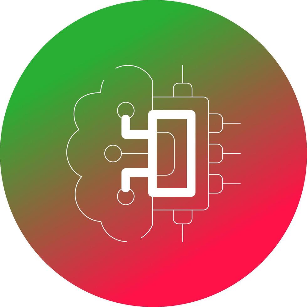 Brain Circuit Creative Icon Design vector
