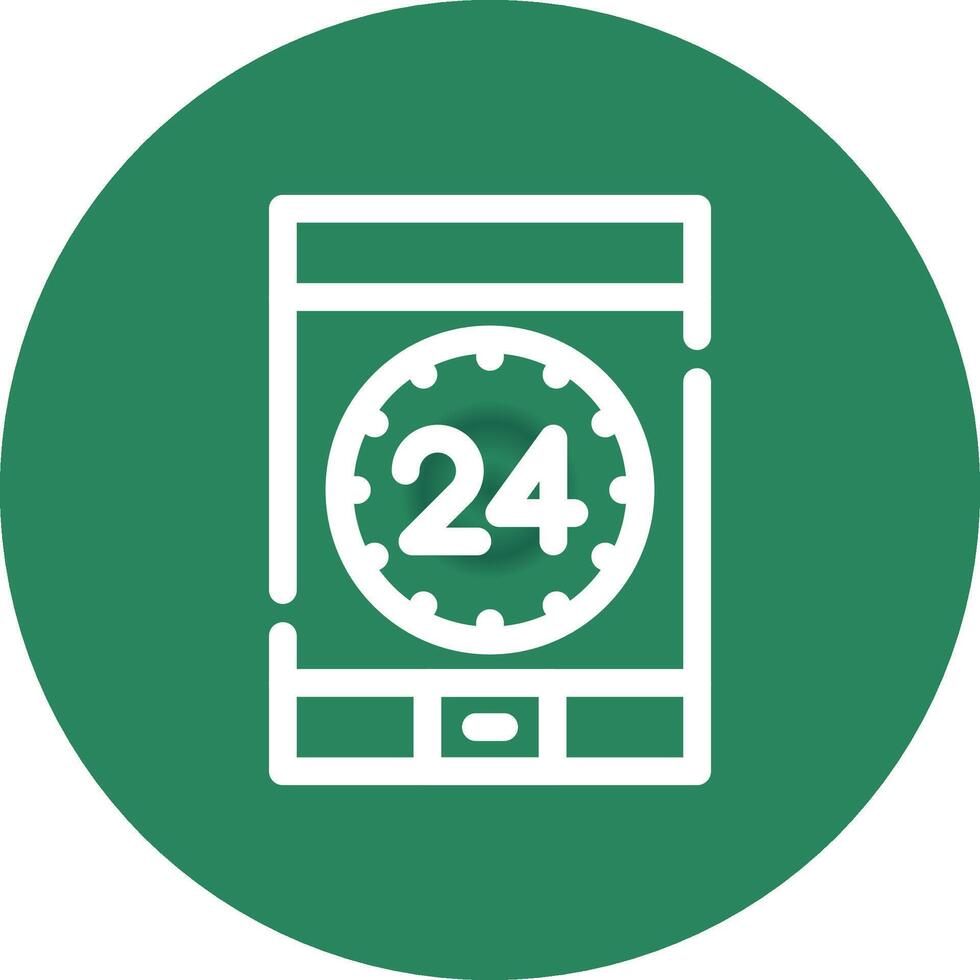 24 Hour Service Creative Icon Design vector