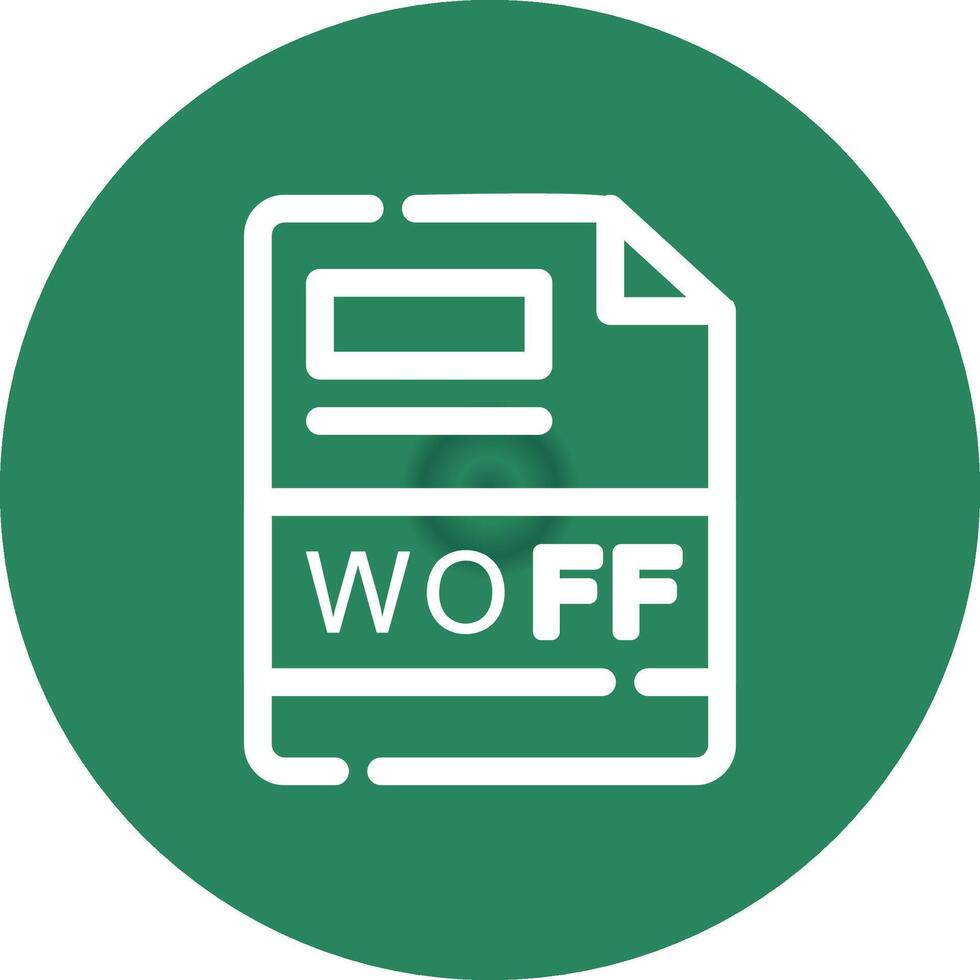 WOFF Creative Icon Design vector