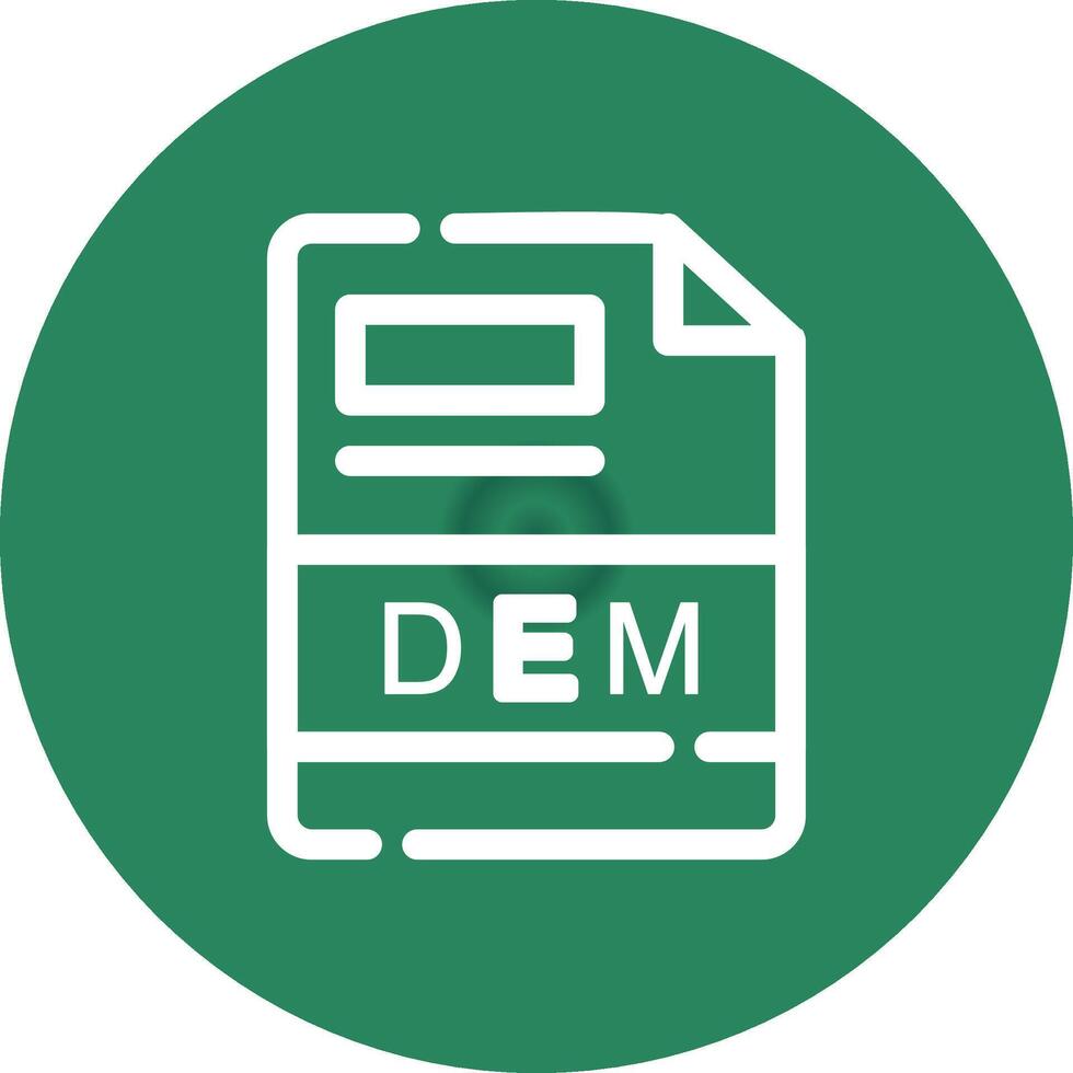 DEM Creative Icon Design vector