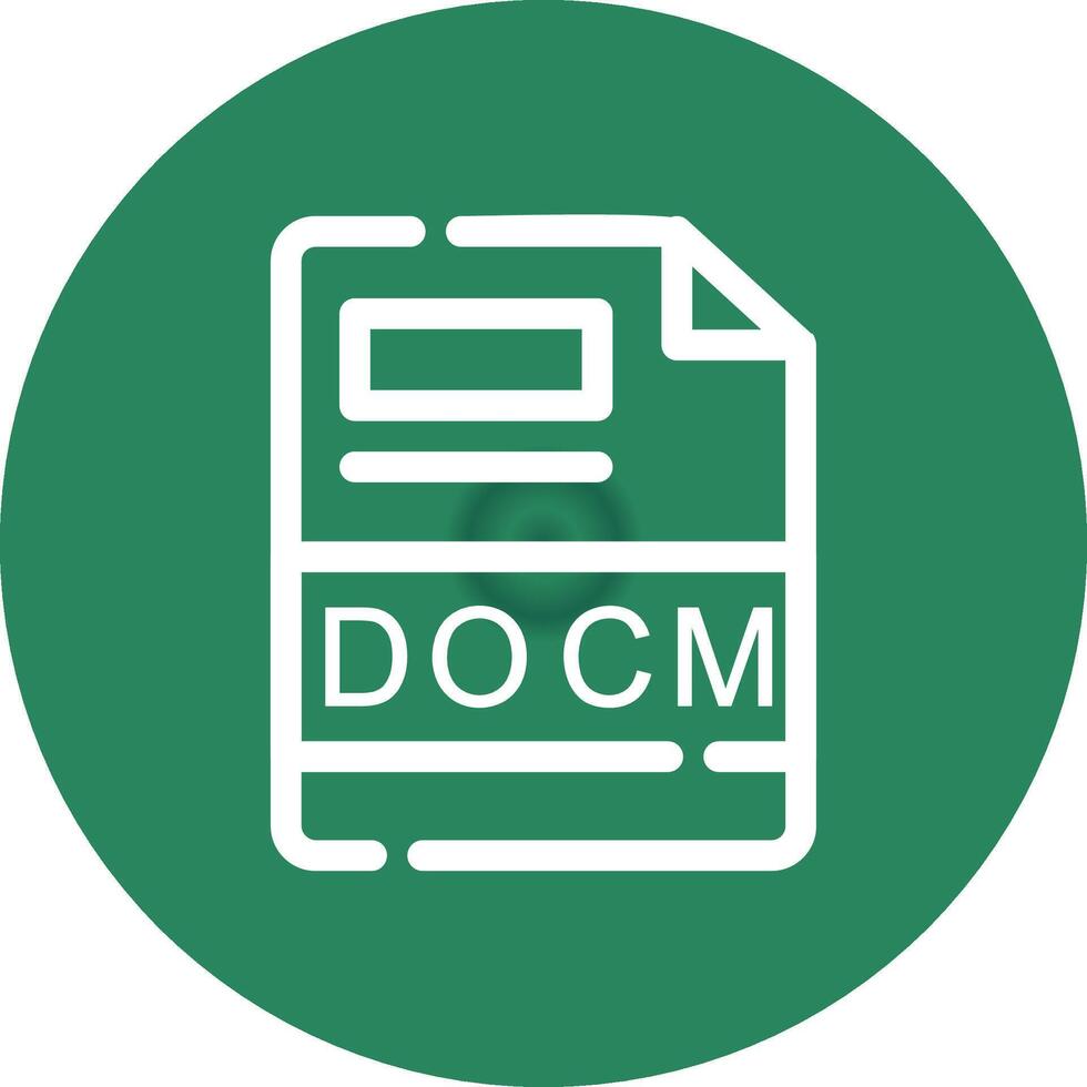 DOCM Creative Icon Design vector