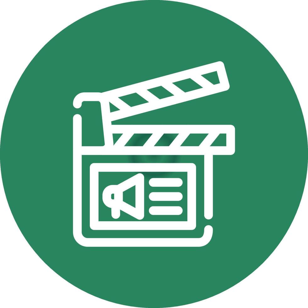 Cinema Ad Creative Icon Design vector
