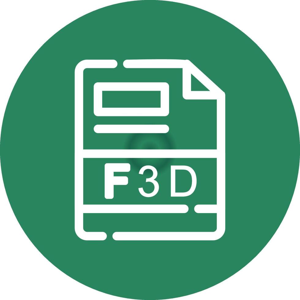 F3D Creative Icon Design vector