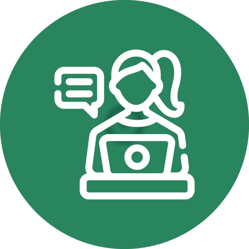 Blogger Creative Icon Design vector