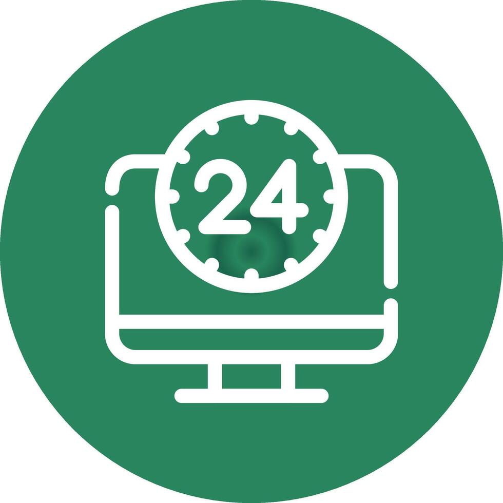 24 7 Monitoring Creative Icon Design vector