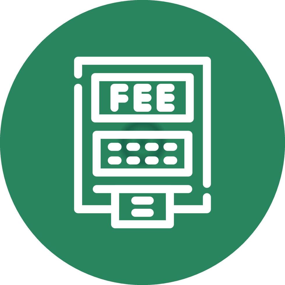 ATM Fees Creative Icon Design vector