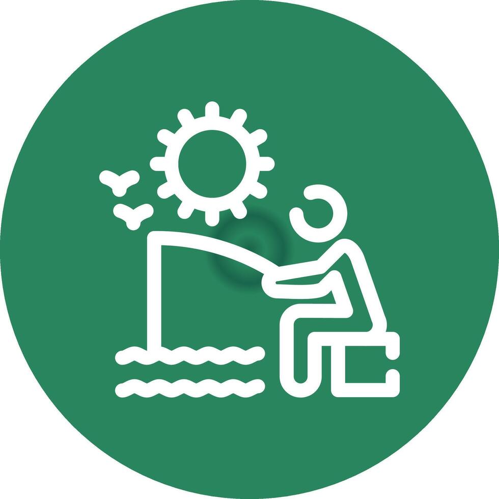 Summer Fishing Creative Icon Design vector