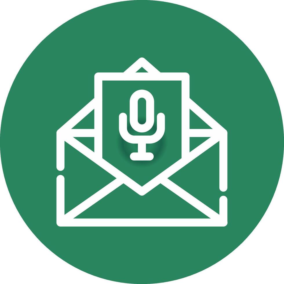 Voice Email Creative Icon Design vector