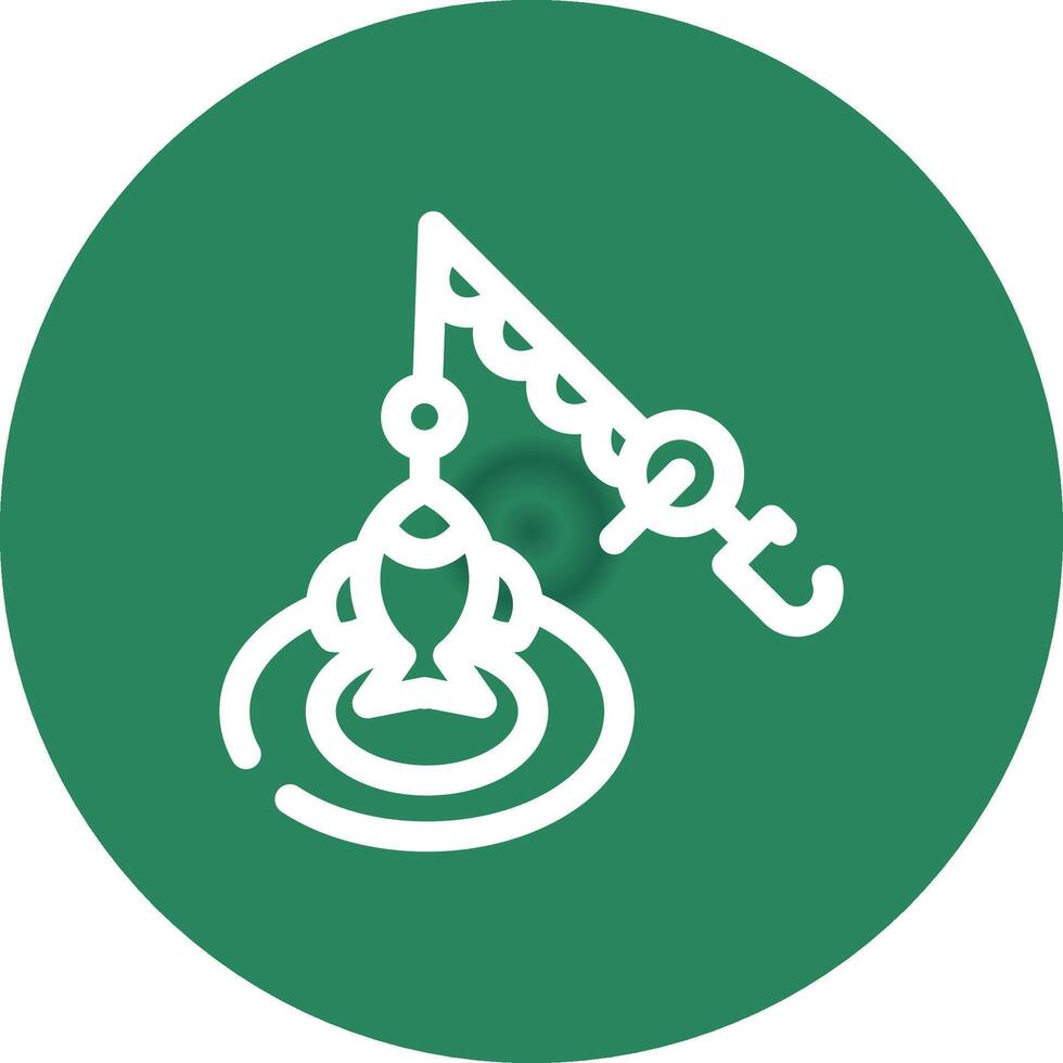 Ice Fishing Creative Icon Design vector
