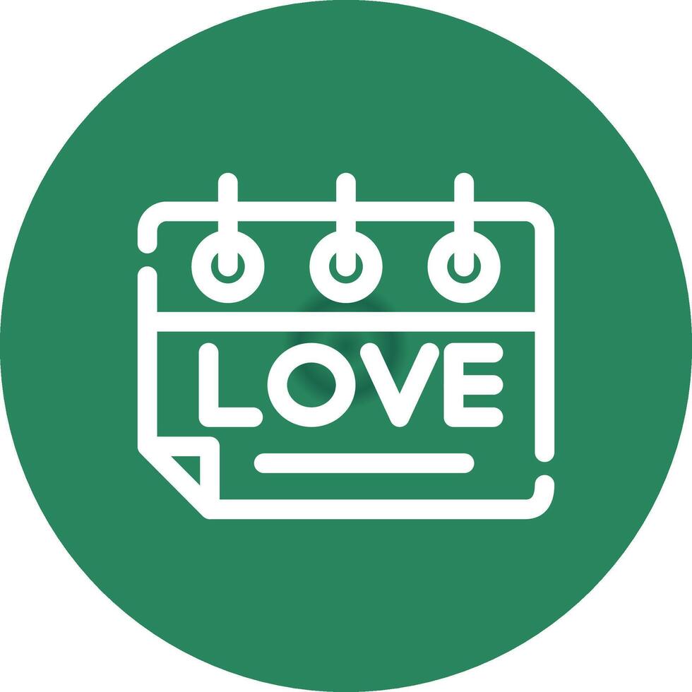 Love Calendar Creative Icon Design vector