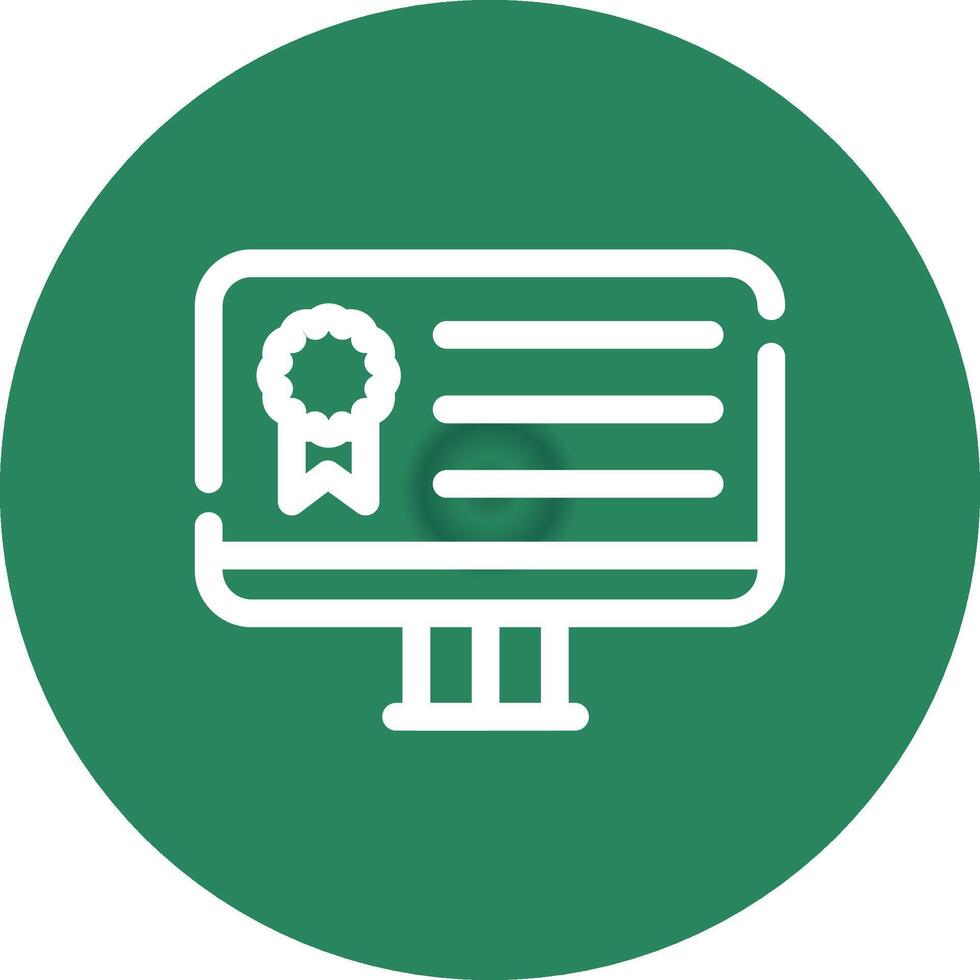 Online Certificate Creative Icon Design vector