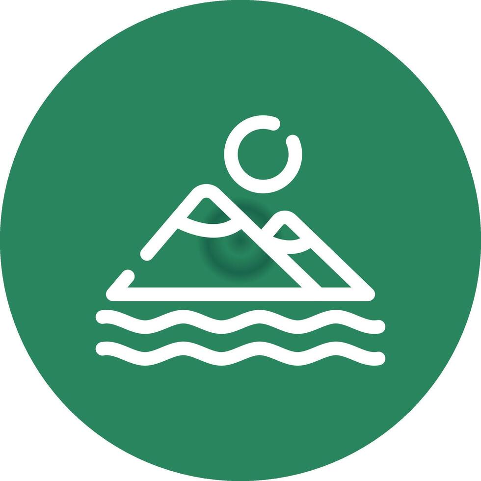 Lake Landscape Creative Icon Design vector