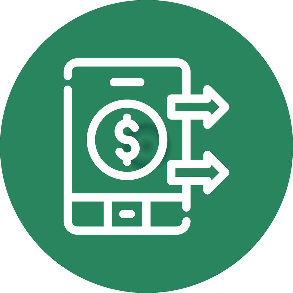 Funds Transfer Creative Icon Design vector