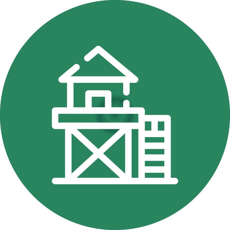 Lifeguard Tower Creative Icon Design vector