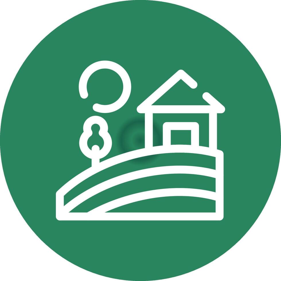 Fields Landscape Creative Icon Design vector