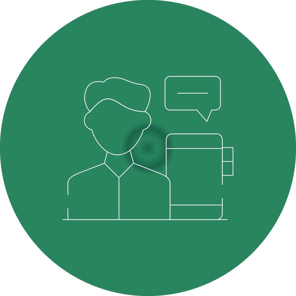 Digital Native Male Creative Icon Design vector