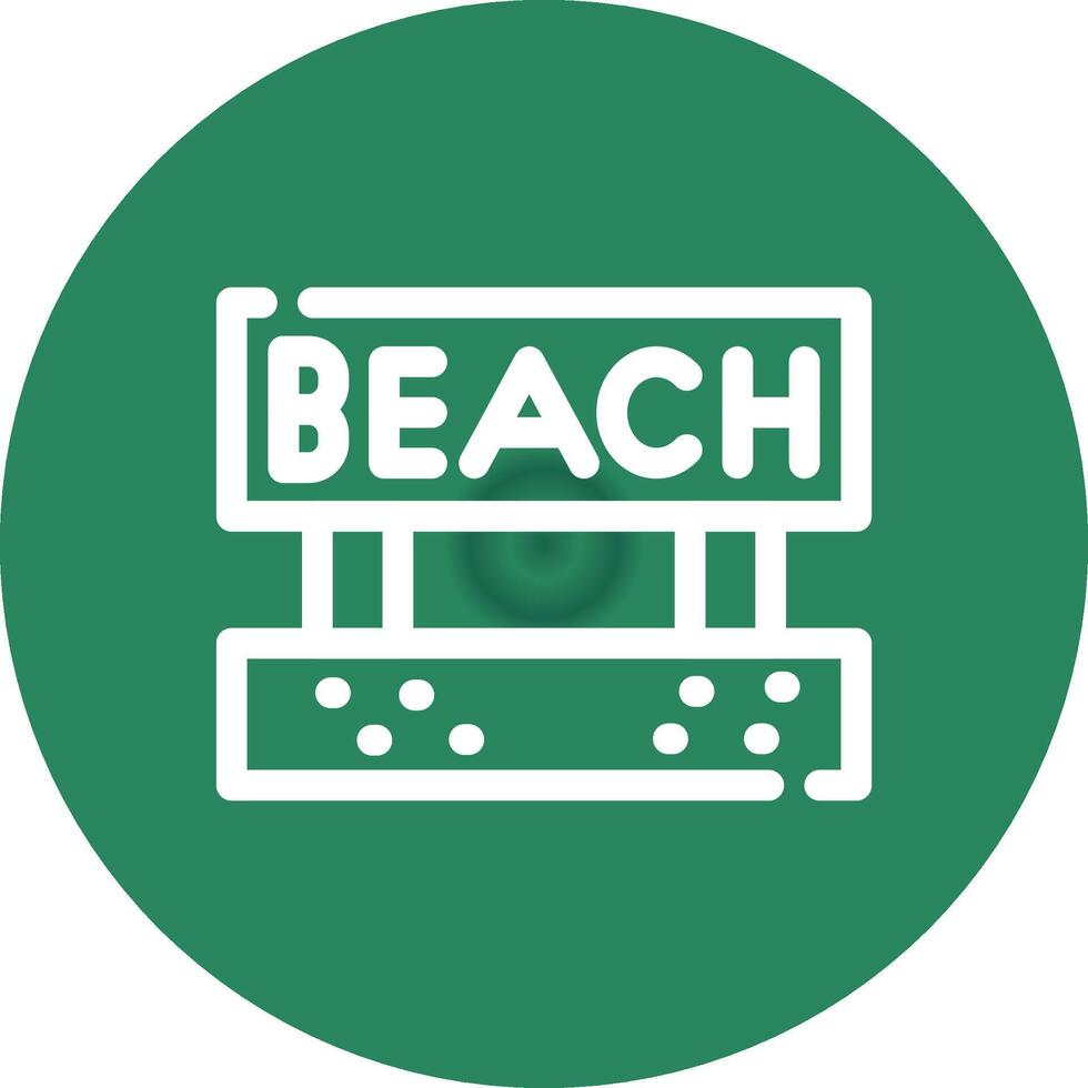 diseño de icono creativo de playa vector