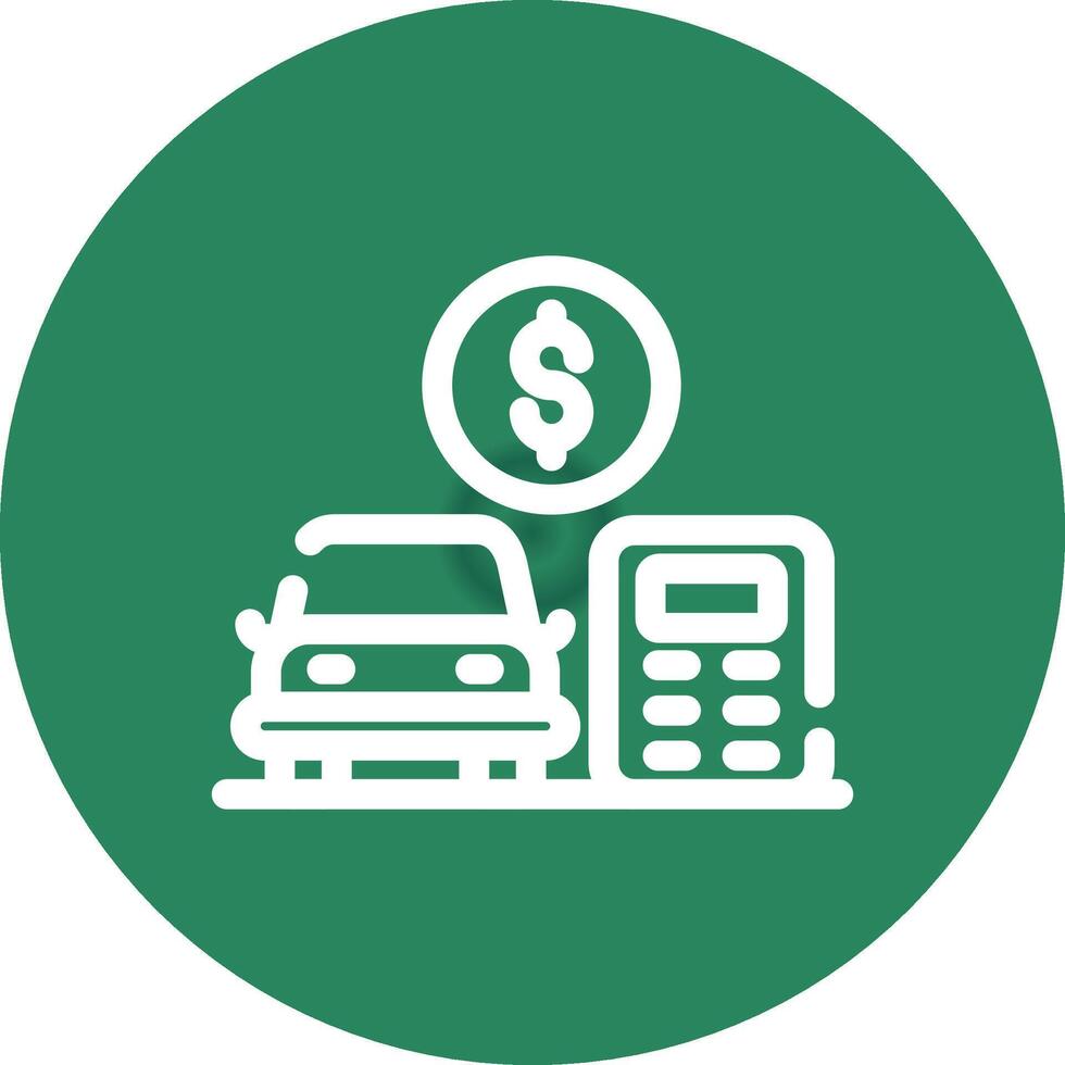 Car Loan Calculator Creative Icon Design vector