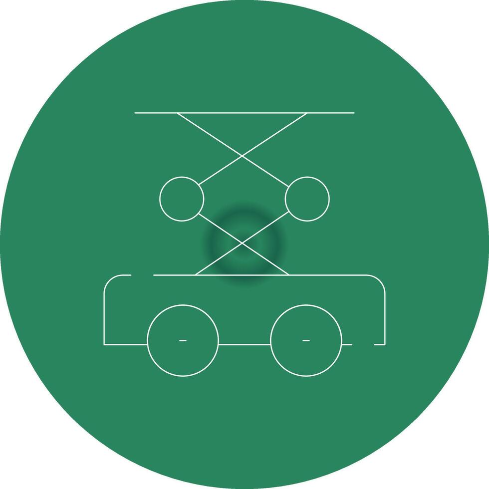 Scissor Lift Creative Icon Design vector