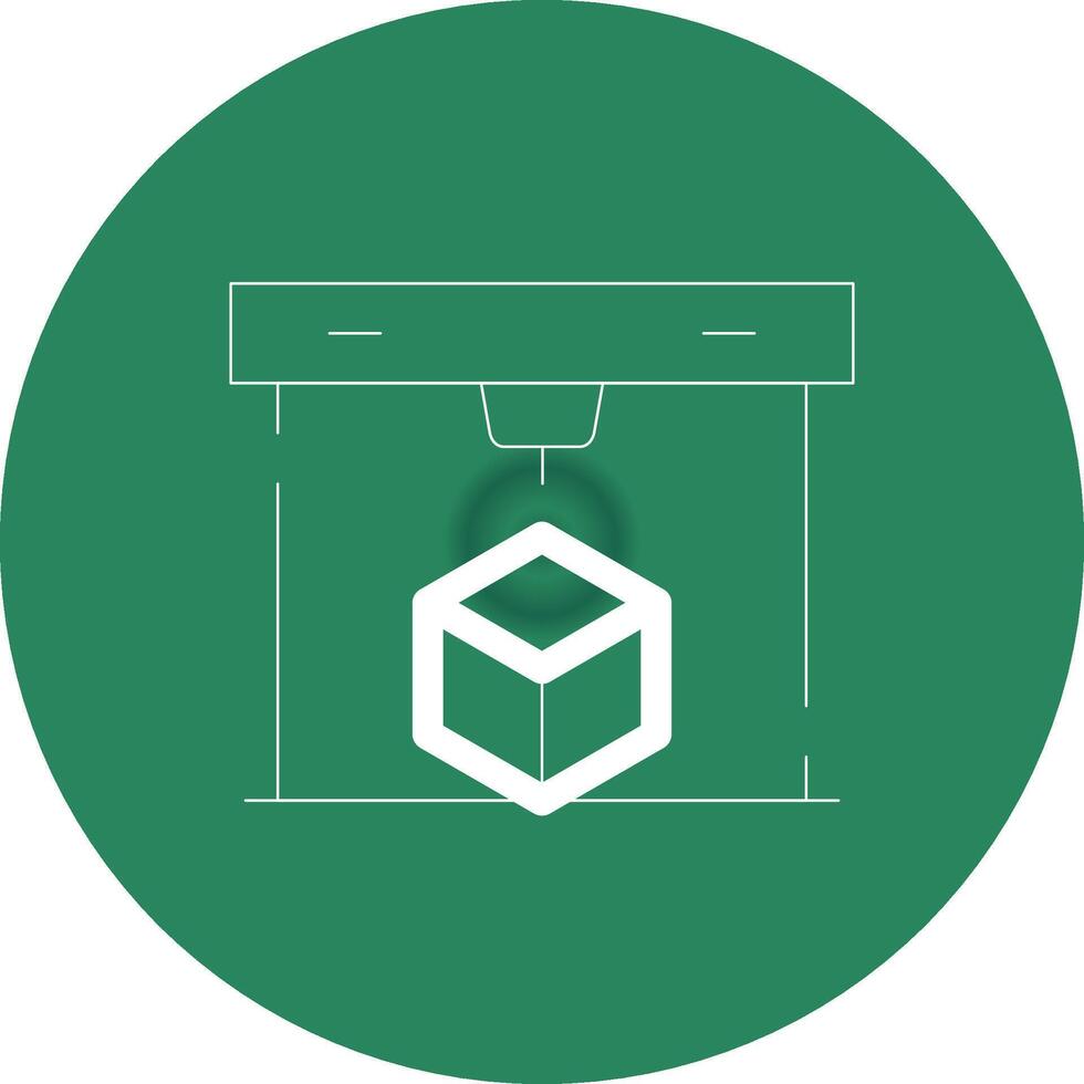 3D Printing Creative Icon Design vector