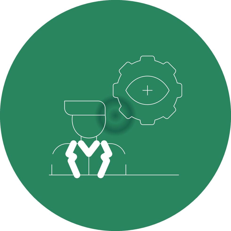 Automatic Eye Examination Creative Icon Design vector