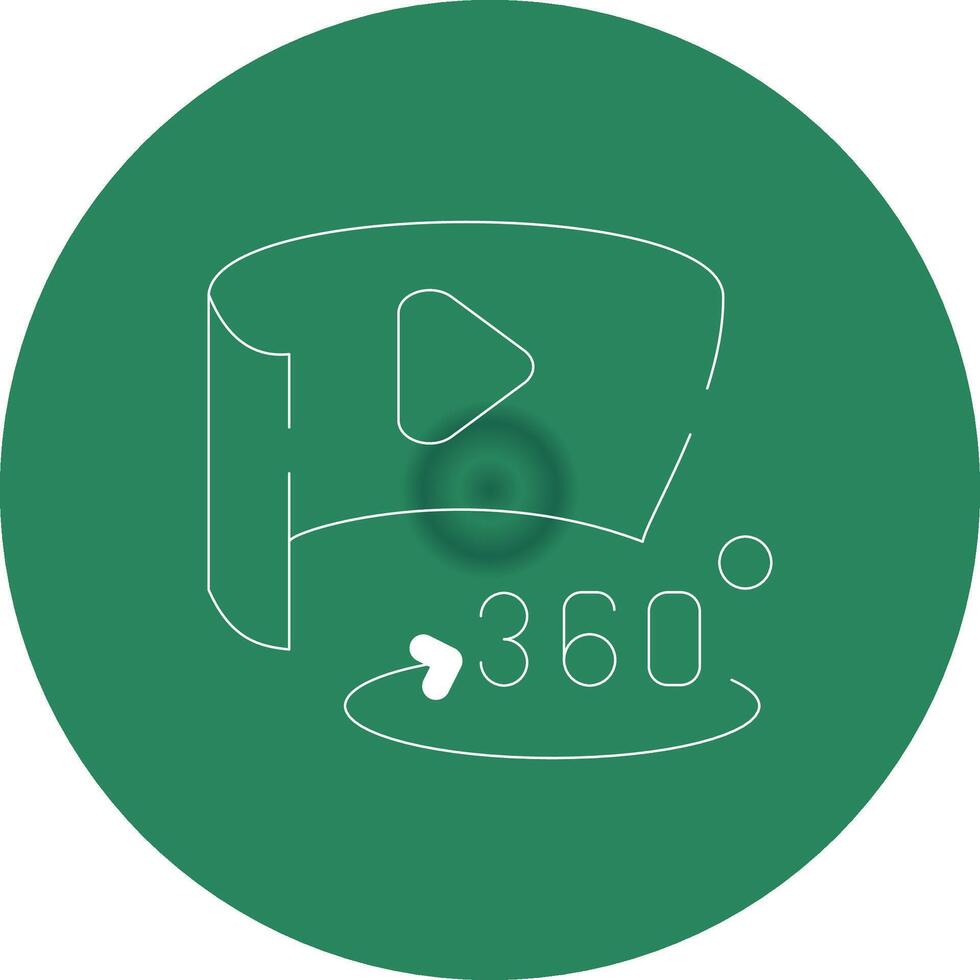 360 Degree Video Creative Icon Design vector