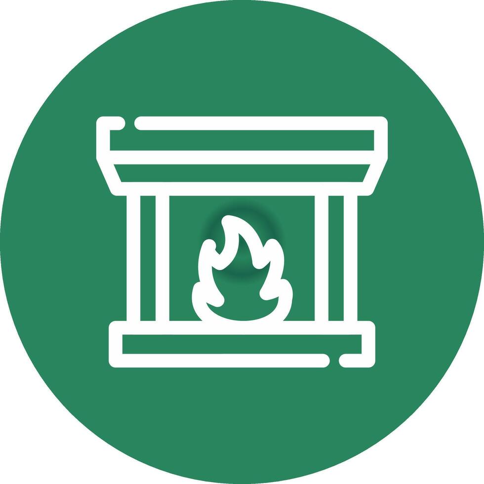 Fireplace Creative Icon Design vector