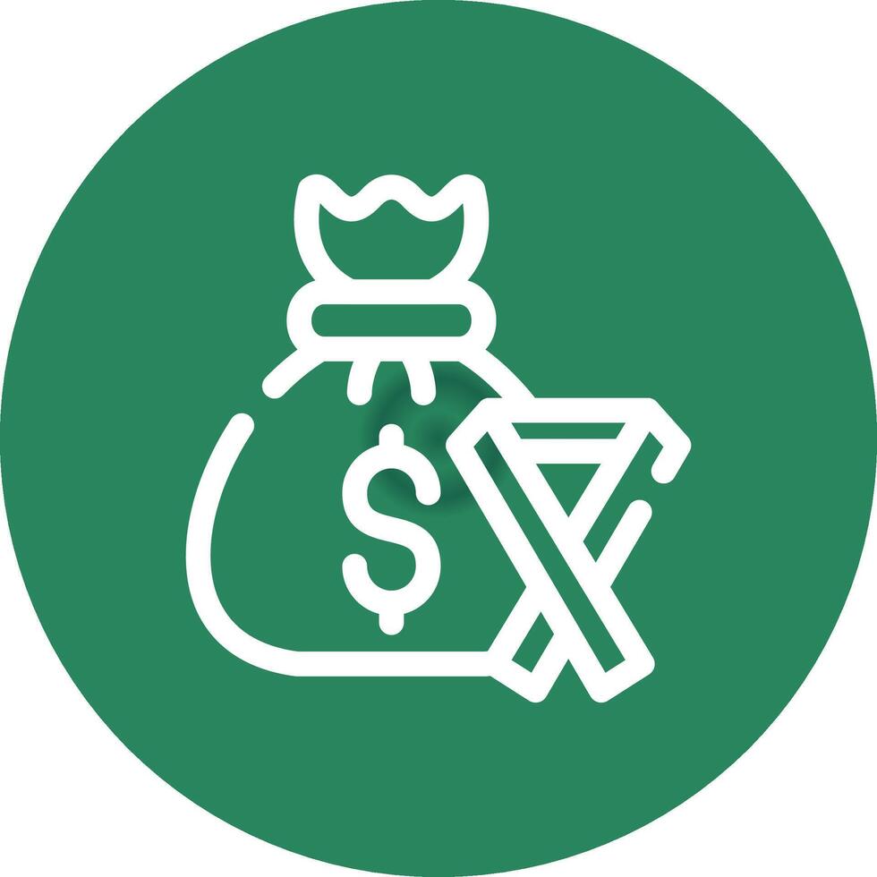 Money Bag Creative Icon Design vector