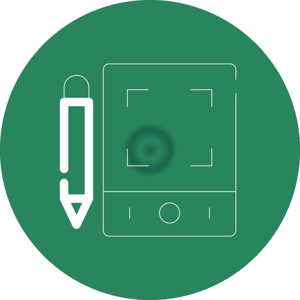 Pen Tablet Creative Icon Design vector