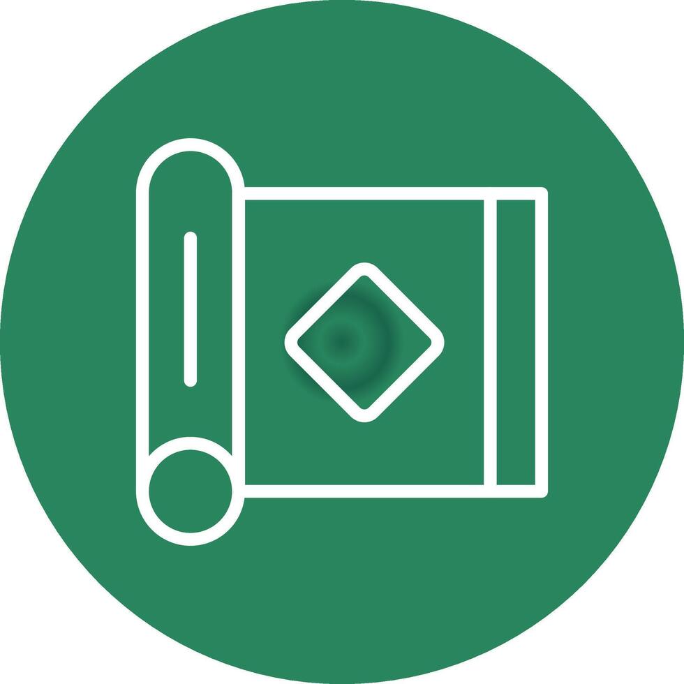 Yoga Mat Creative Icon Design vector