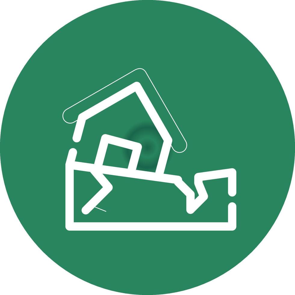 Earthquake Creative Icon Design vector
