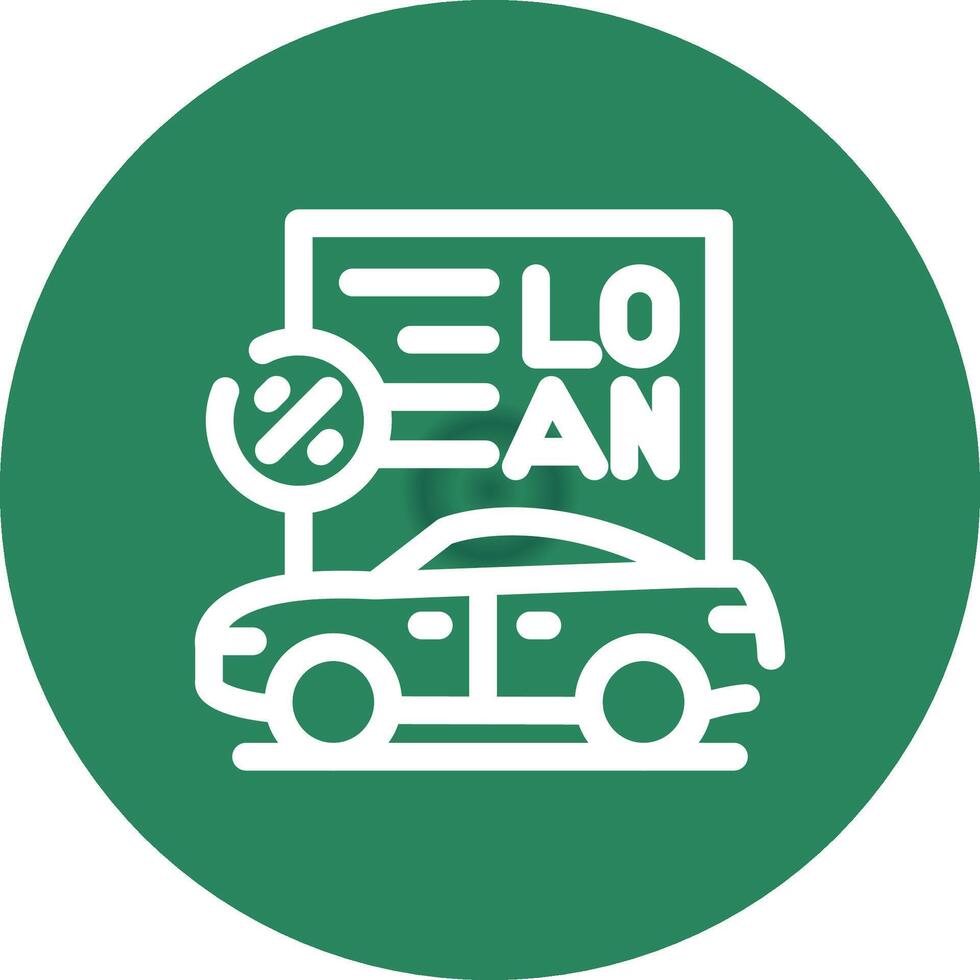 Car Loan Creative Icon Design vector