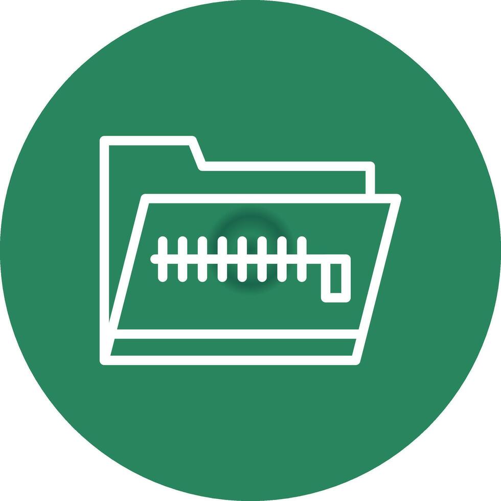 Zip Folder Creative Icon Design vector