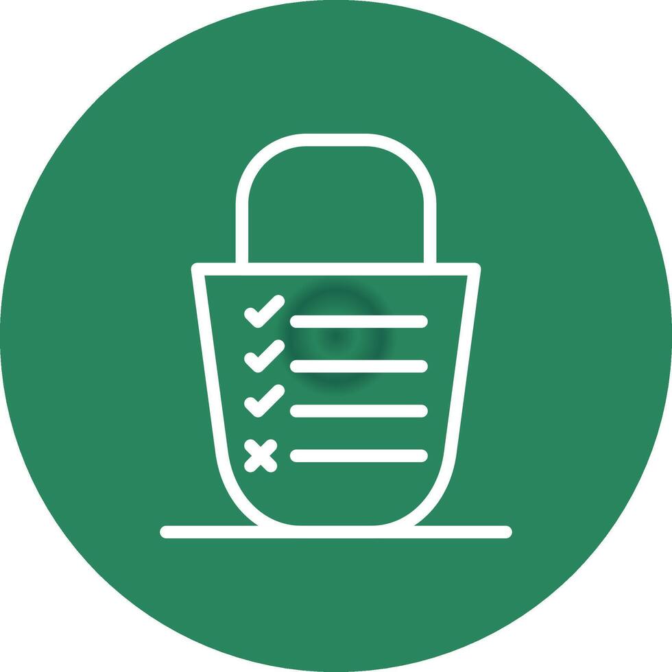 Bucket List Creative Icon Design vector