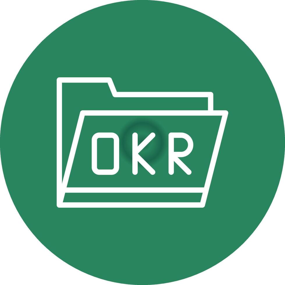 Okr Folder Creative Icon Design vector