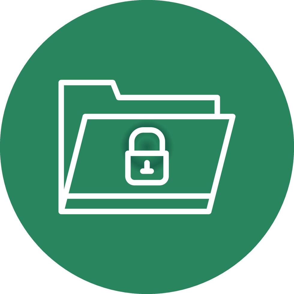 Locked Folder Creative Icon Design vector