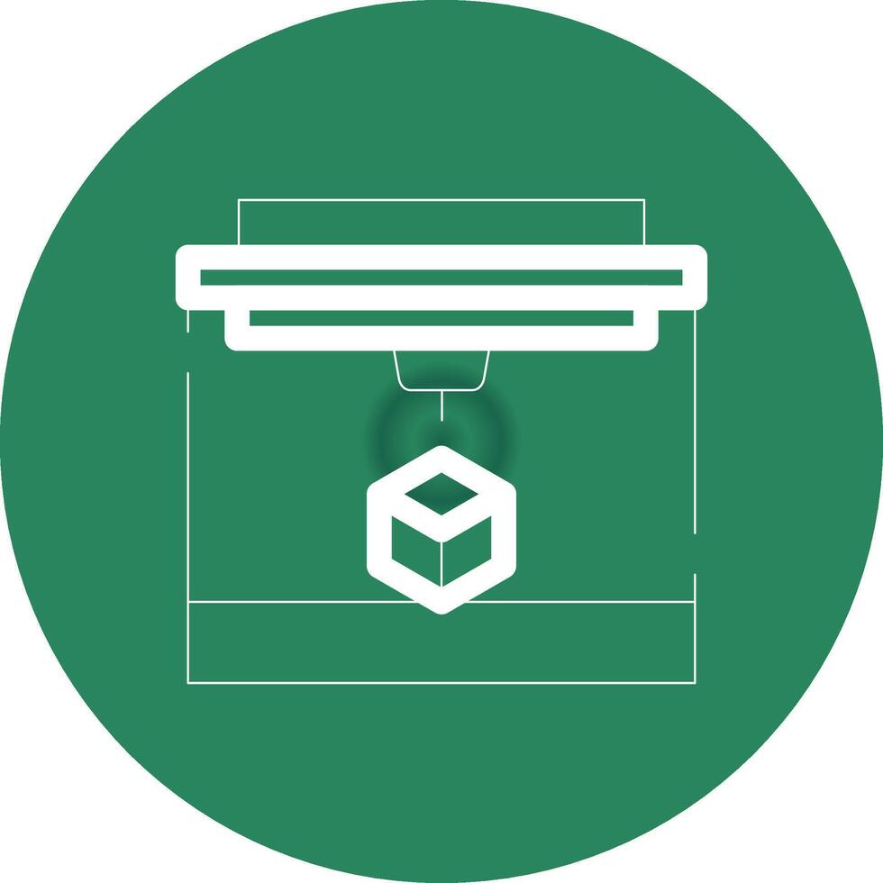 3D Printing Creative Icon Design vector
