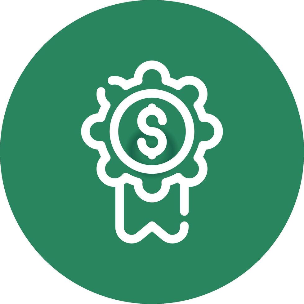 Badge-Dollar Creative Icon Design vector