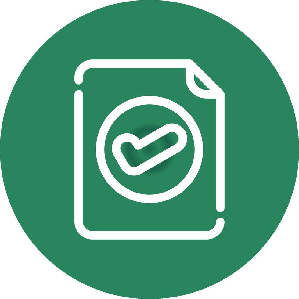 Valid Document Creative Icon Design vector