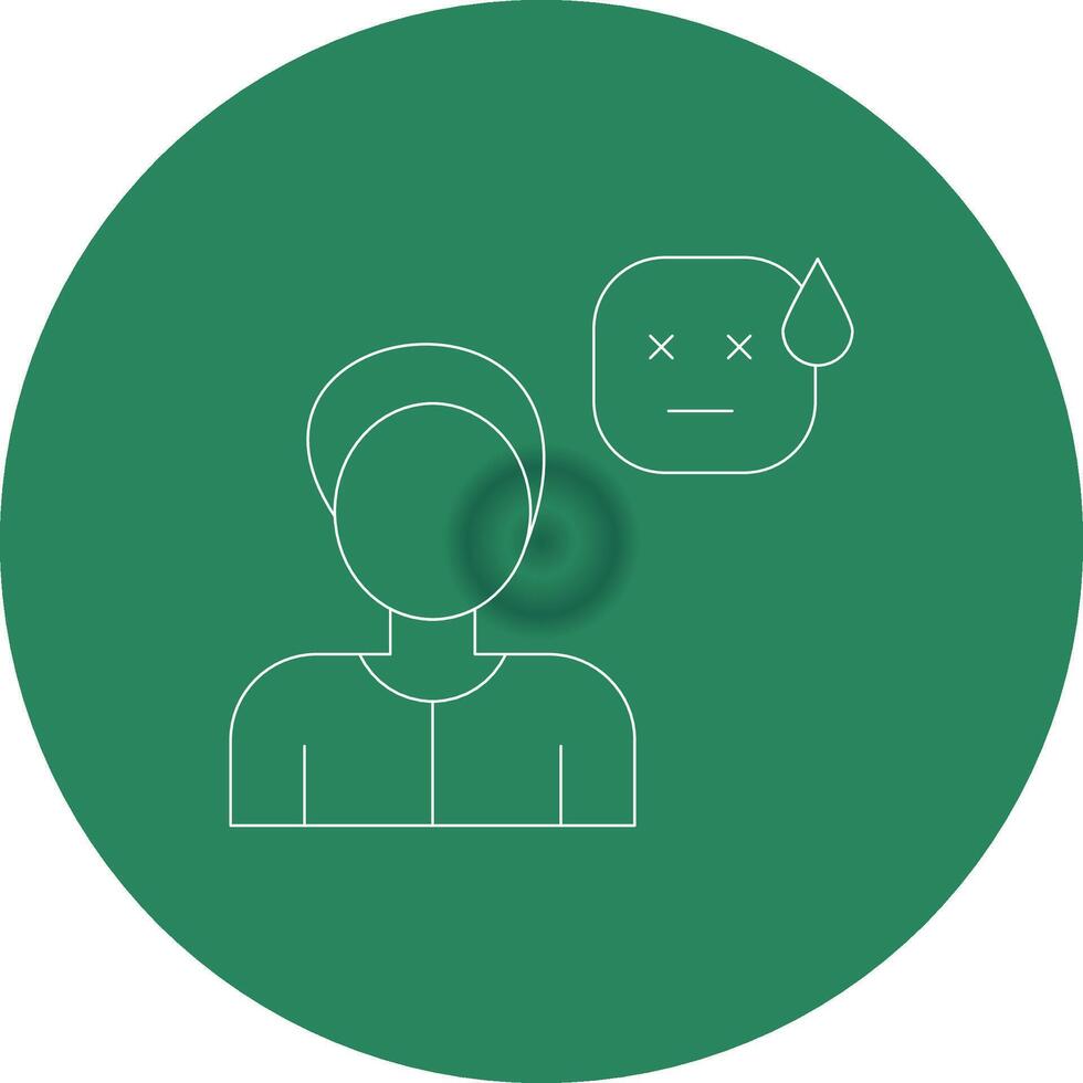 Exhausted Creative Icon Design vector